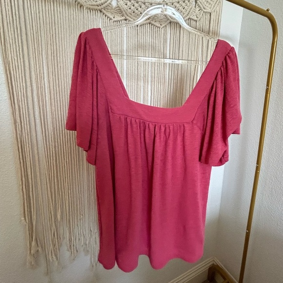 BANANA REPUBLIC Pink linen blend top - Picture 3 of 6